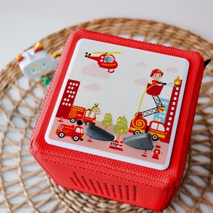 Film de protection pour pompiers Toniebox, film de protection pour Toniebox, housse de protection adaptée à la Toniebox, accessoires Toniebox, voiture de pompiers