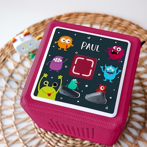 Toniebox Schutzfolie mit Name personalisiert , Monster, Schutzfolie Toniebox, Aufkleber, Schutzfolie Toniebox, süße Monster