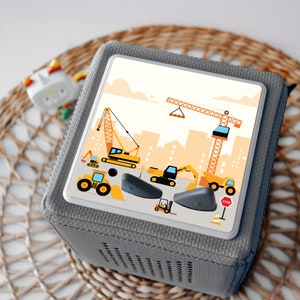 Toniebox Schutzfolie Baustelle, Toniebox Schutzfolie Jungen & Mädchen, Schutzcover passend für die Toniebox, Toniebox Zubehör, Baustelle