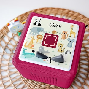 Toniebox Schutzfolie com nome personalizado, Tiere, Schutzfolie Toniebox, Aufkleber, Schutzfolie Toniebox, Tiere