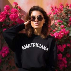 Amatriciana Sweatshirt, Unisex Crewneck Sweatshirt, Italian Sweater Rome Pasta
