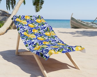 Italian Lemon Beach Towel, Amalfi Coast, Capri Beach Towel, Italian Summer Travel Accessories, Lemon Beach Towel, Gift for Italy Lover