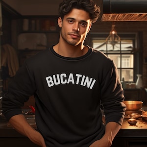 Bucatini Sweatshirt, Unisex Crewneck Sweatshirt, Italian Pasta Sweater