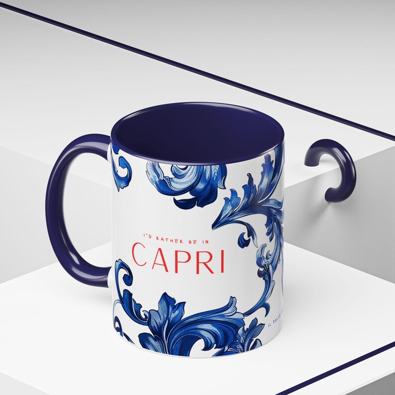 i'd rathervbe in capri mug amalfi coast mug