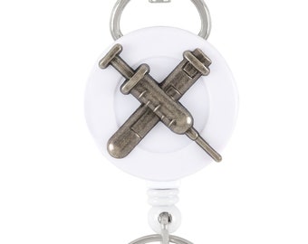 Unique 3D Metal Badge Reel: Bloodletting