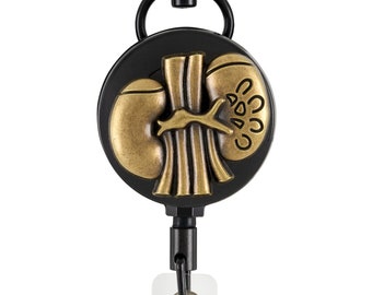 Unique 3D Metal Badge Reel: Kidney Bean