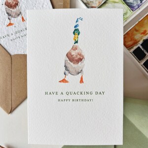 Passez un anniversaire charlatan ! carte de voeux | de voeux pour oiseaux et canards | Fleurs sauvages à planter / Carte de voeux écologique