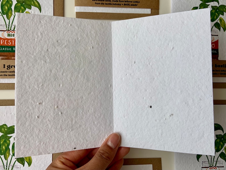 Plantable Basil Seed Card | Grow Basil Card | Plantable Seed Card | Eco ...