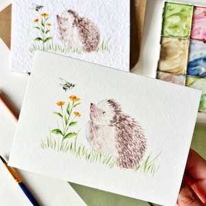 hérisson et pissenlits | Carte de voeux britannique vierge de Zazzle.be Liste d'envies Vous avez des idées ? Animaux et fleurs britanniques | Fleurs sauvages à planter / Carte de voeux écologique