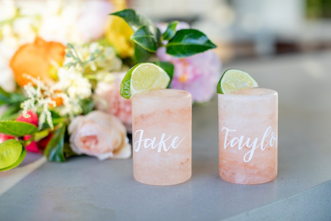 Personalized Himalayan Sea Salt Shot Glasses / Custom Shot Etsy