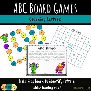 ABC Board Game Printables for Occupational Therapists, Teachers, and Parents image 1