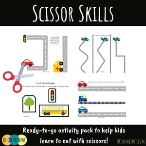 Scissor Skills Activity Packet for Occupational Therapists, Parents, and Teachers