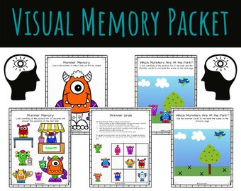 Visual Memory Skills Activity Packet Printable