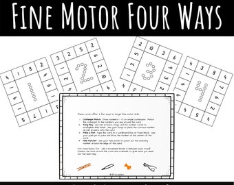 Fine Motor Four Ways Number Identification Activity Packet