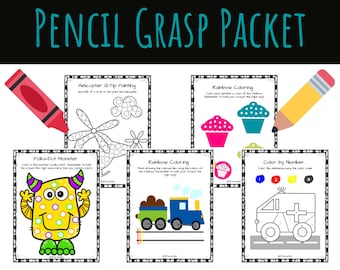 Pencil Grasp Activity Packet for Occupational Therapists, Teachers, and Parents