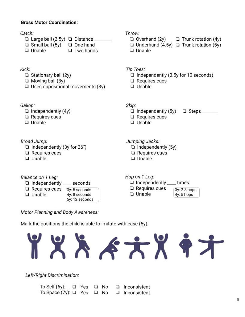 Pediatric Occupational Therapy Initial Evaluation Form image 3