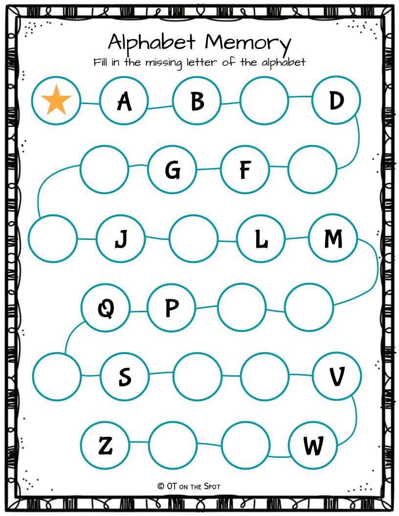 Visualsequential Memory Activity Packet Etsy