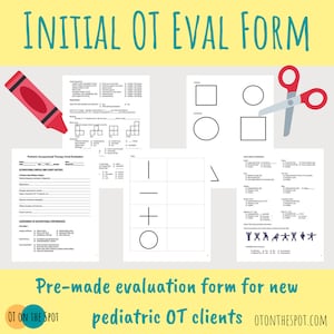 Pediatric Occupational Therapy Initial Evaluation Form image 1