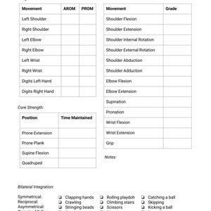 Pediatric Occupational Therapy Initial Evaluation Form image 6