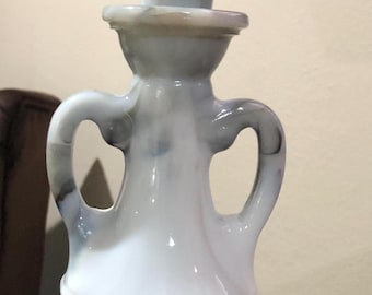 Jim Beam Kentucky gray and white marble decanter.