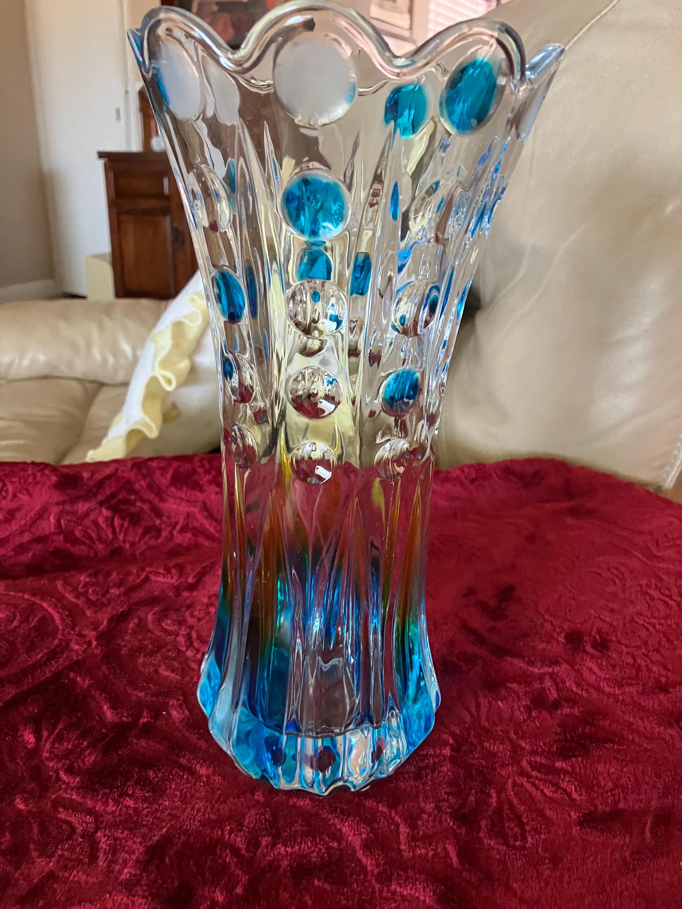 Polka Dots, Blue Clear, and Frosted White Blue, Yellow and Clear