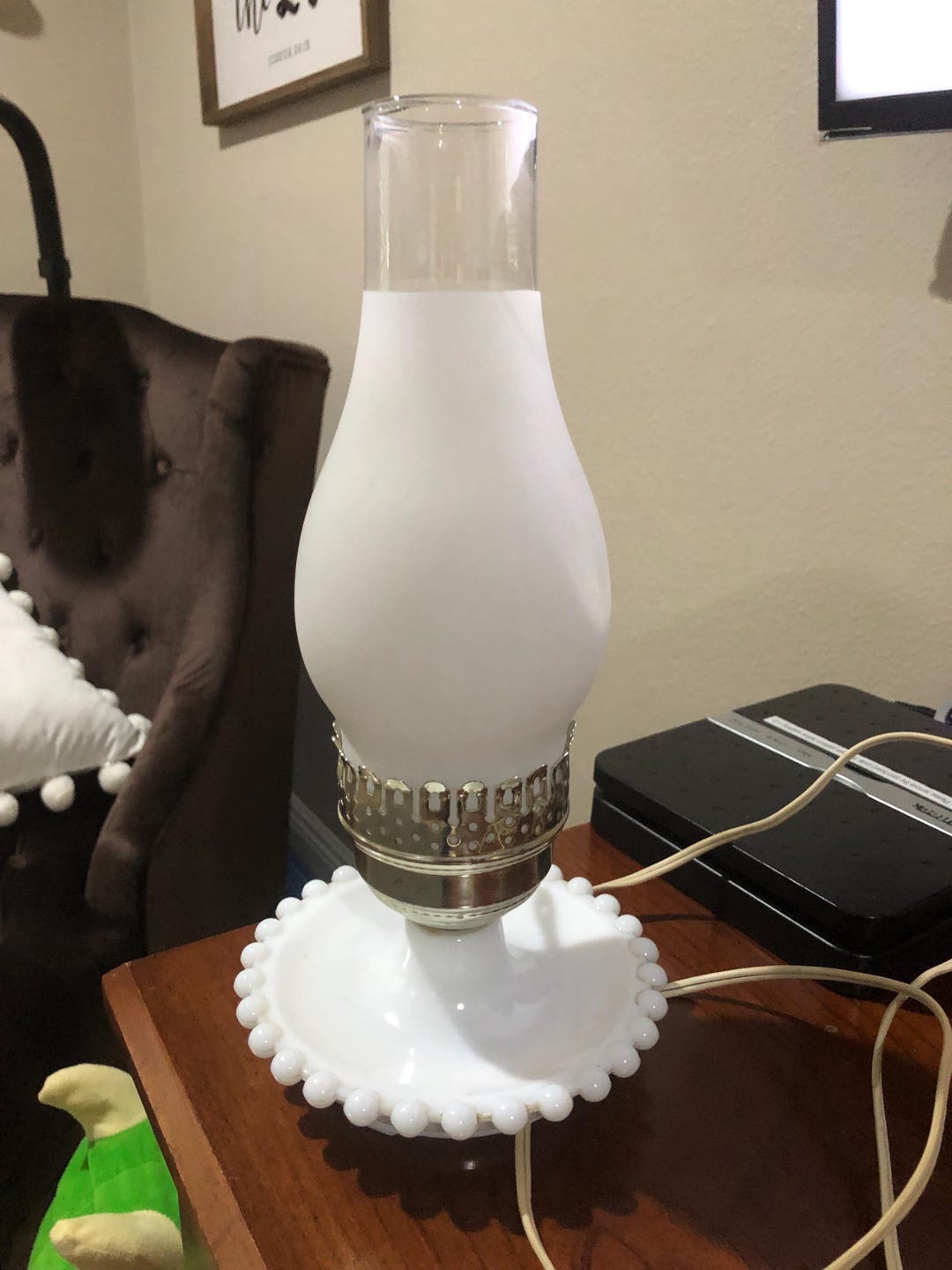 Milk Glass Electric Lampsnull