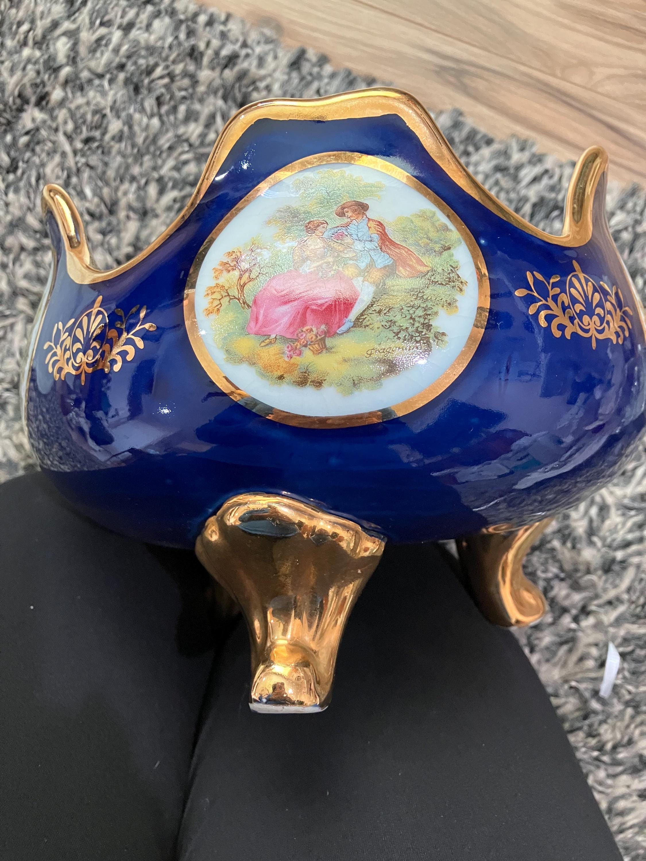 Limoges PARTHENON プレート 皿 ネイビー&ゴールド Limoges Castel Plate 10
