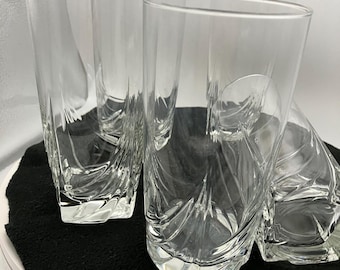 Juego de 5 vasos vintage Ascot by Luminarc de 473 ml (16 oz). Vasos de whisky de doble fondo.