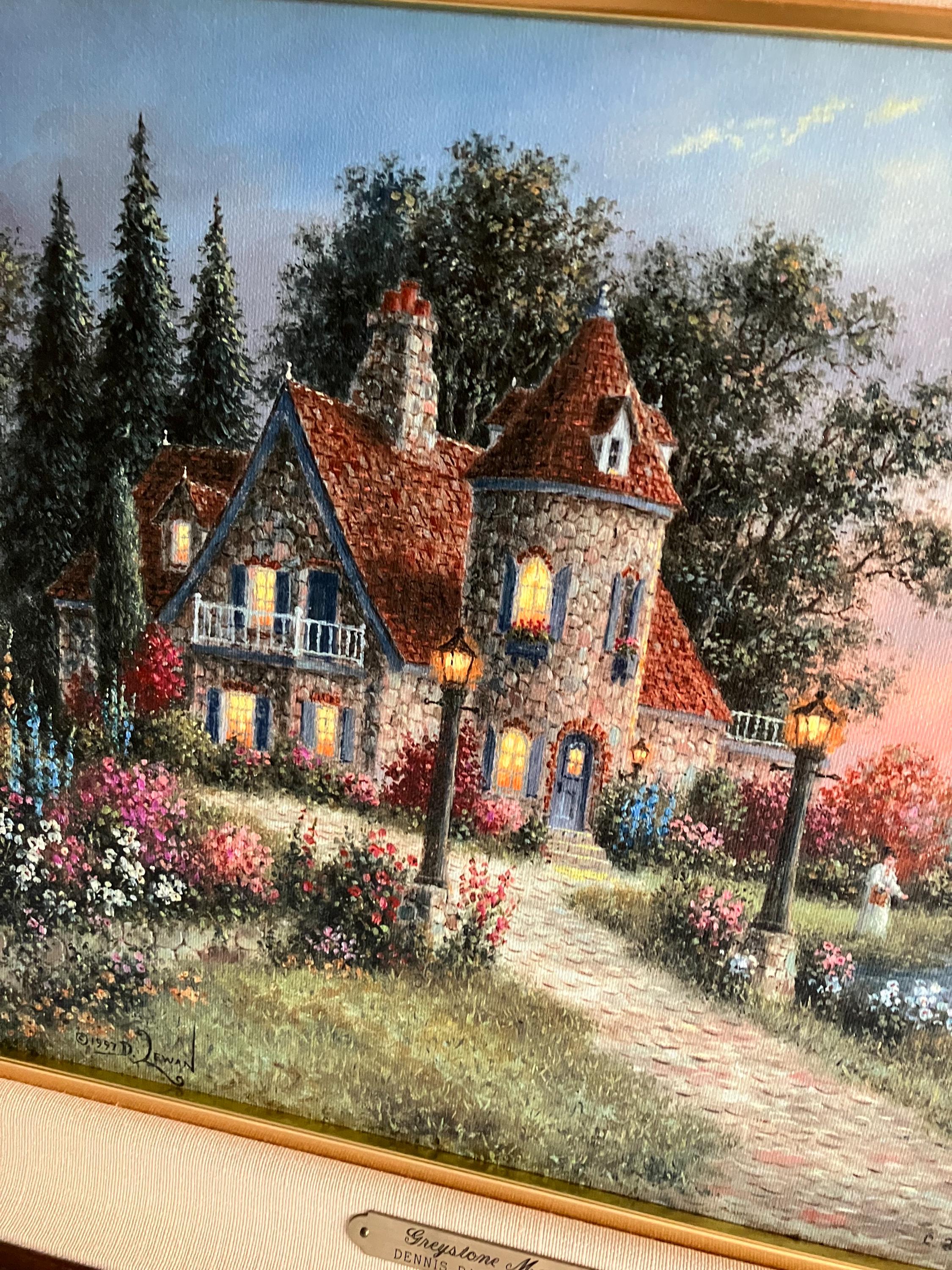 Dennis Patrick Lewan's Grey Stone Mansion Signed and Framed