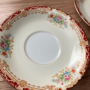 Vtg. 3 Noritake N4314 bone China saucers