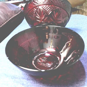 Vtg Cristal D’ Arques Antique Ruby red bowls.  Set of 2