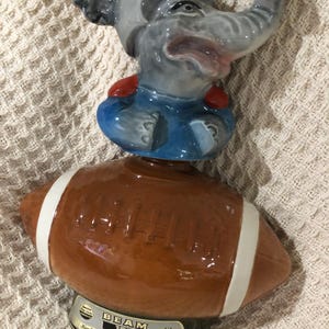 Jim Beam empty elephant whiskey ceramic decanter