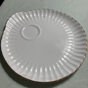 Vtg Crown Straffordshire fine bone China set of 5 snack plates