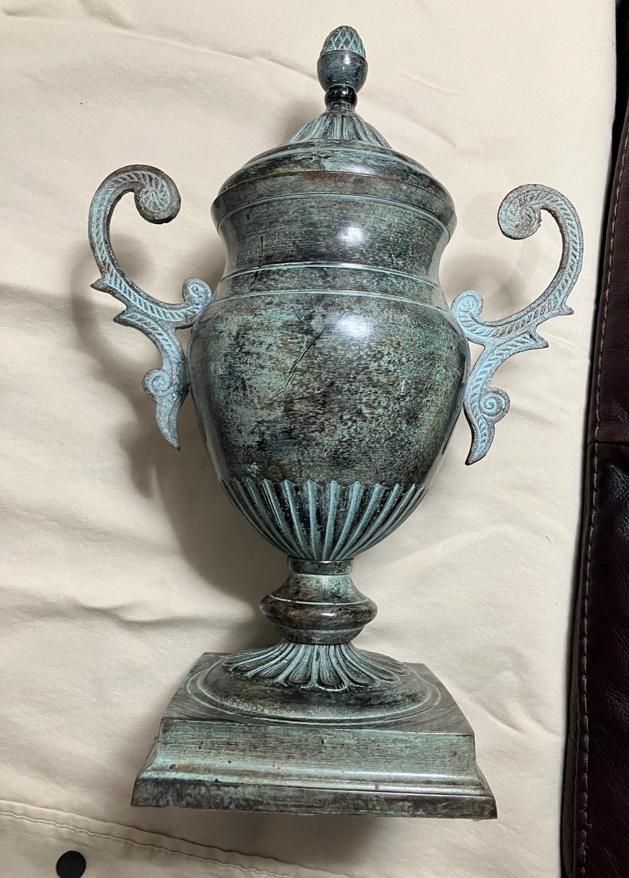 インド製のヴィンテージ金属緑青壷 - Etsy 日本