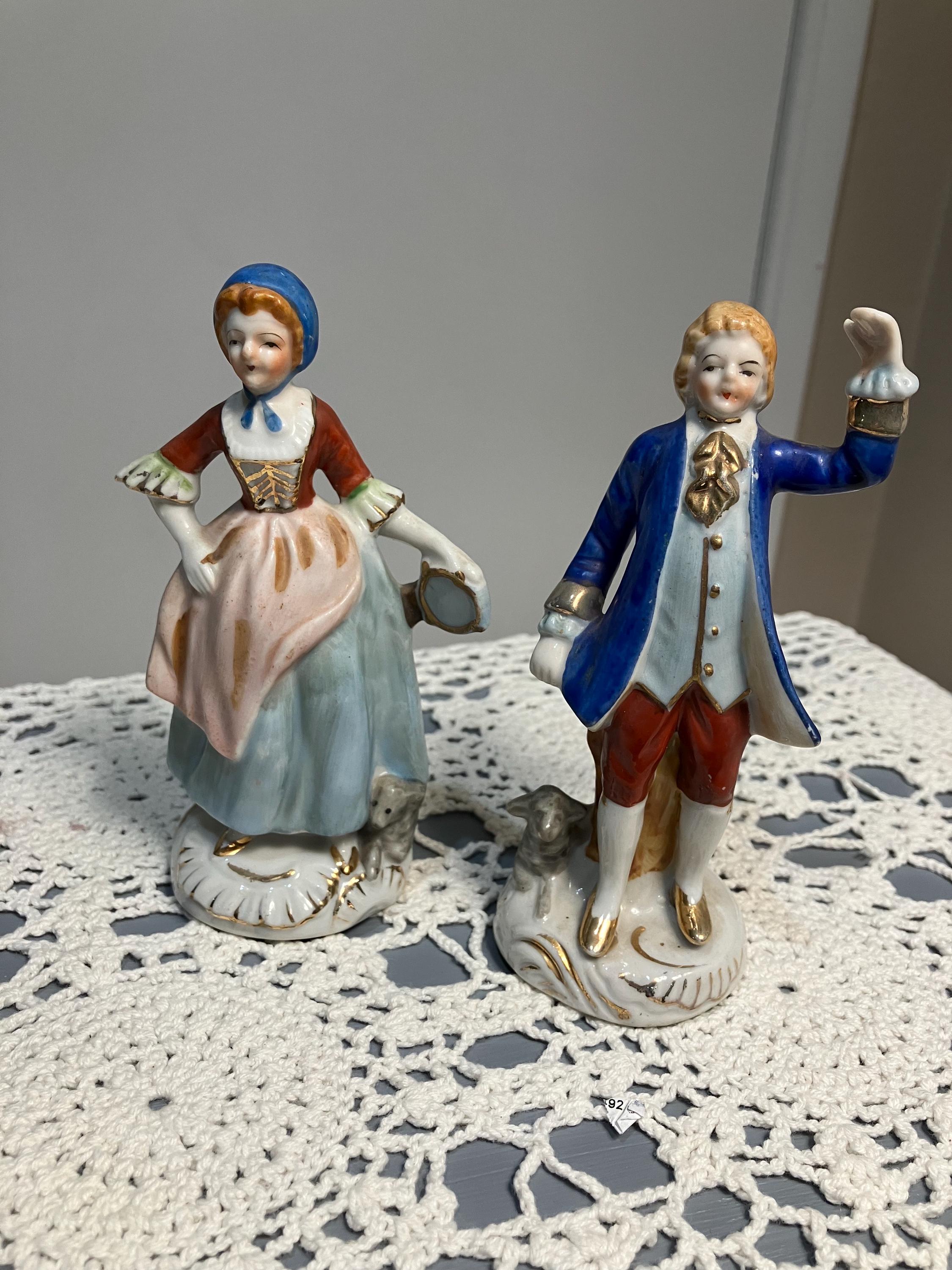 Old Victorian Porcelain Couple Hand Painted in Japan - Etsy