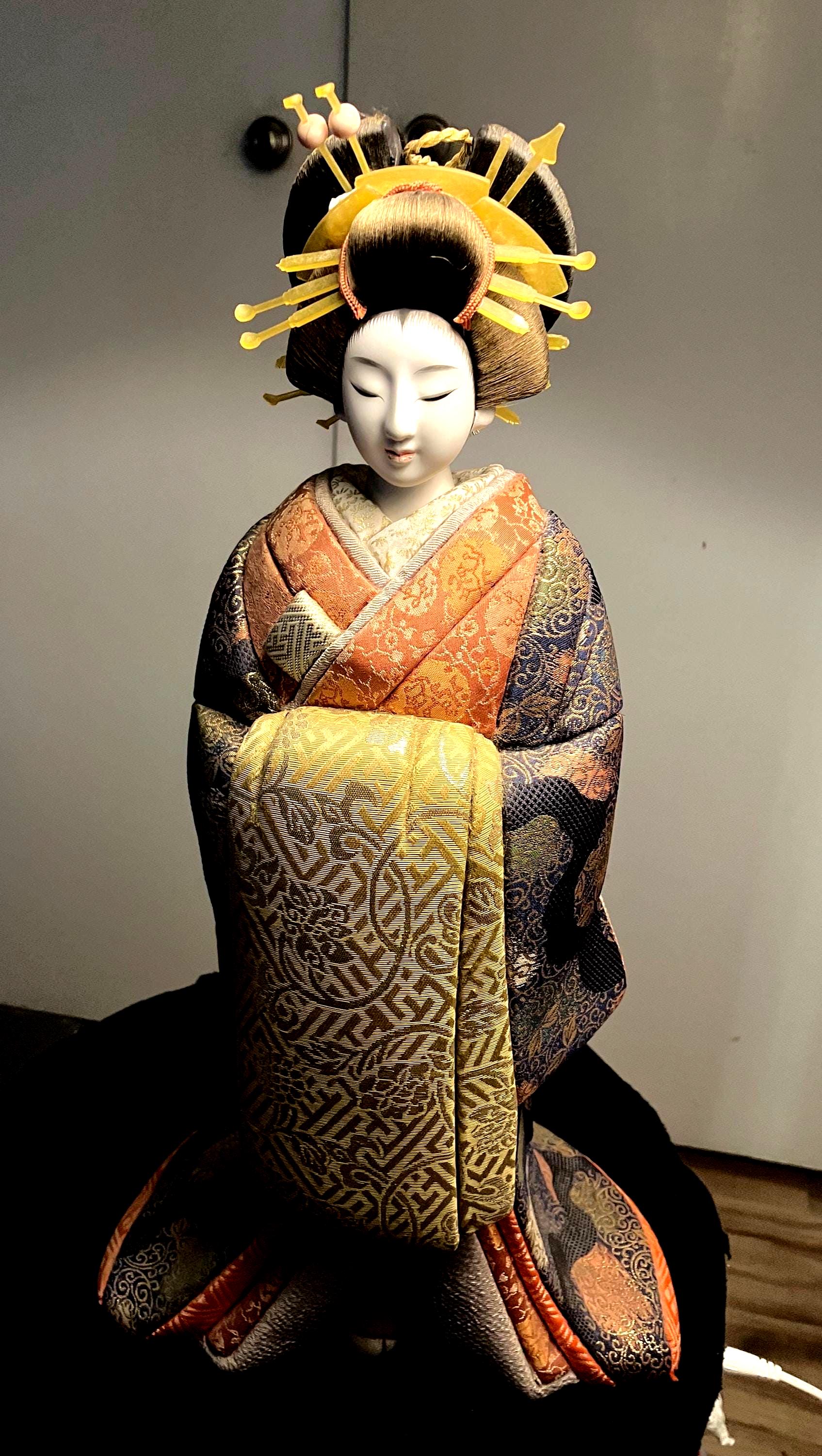 Siunwdiy 12 Japonais Kimono Geisha Figurine en Porcelaine, Poupée Antique Japonaise Poupées, Collection Main, Bureau Ornements Décoration,#22