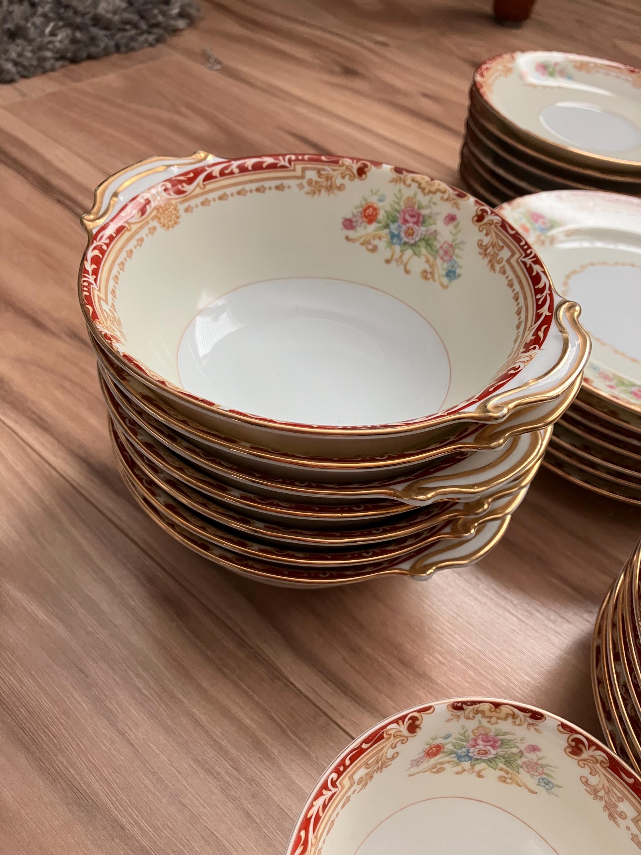 Vtg. Noritake N4314 Bone China Dinner Set. Service for 7. - Etsy