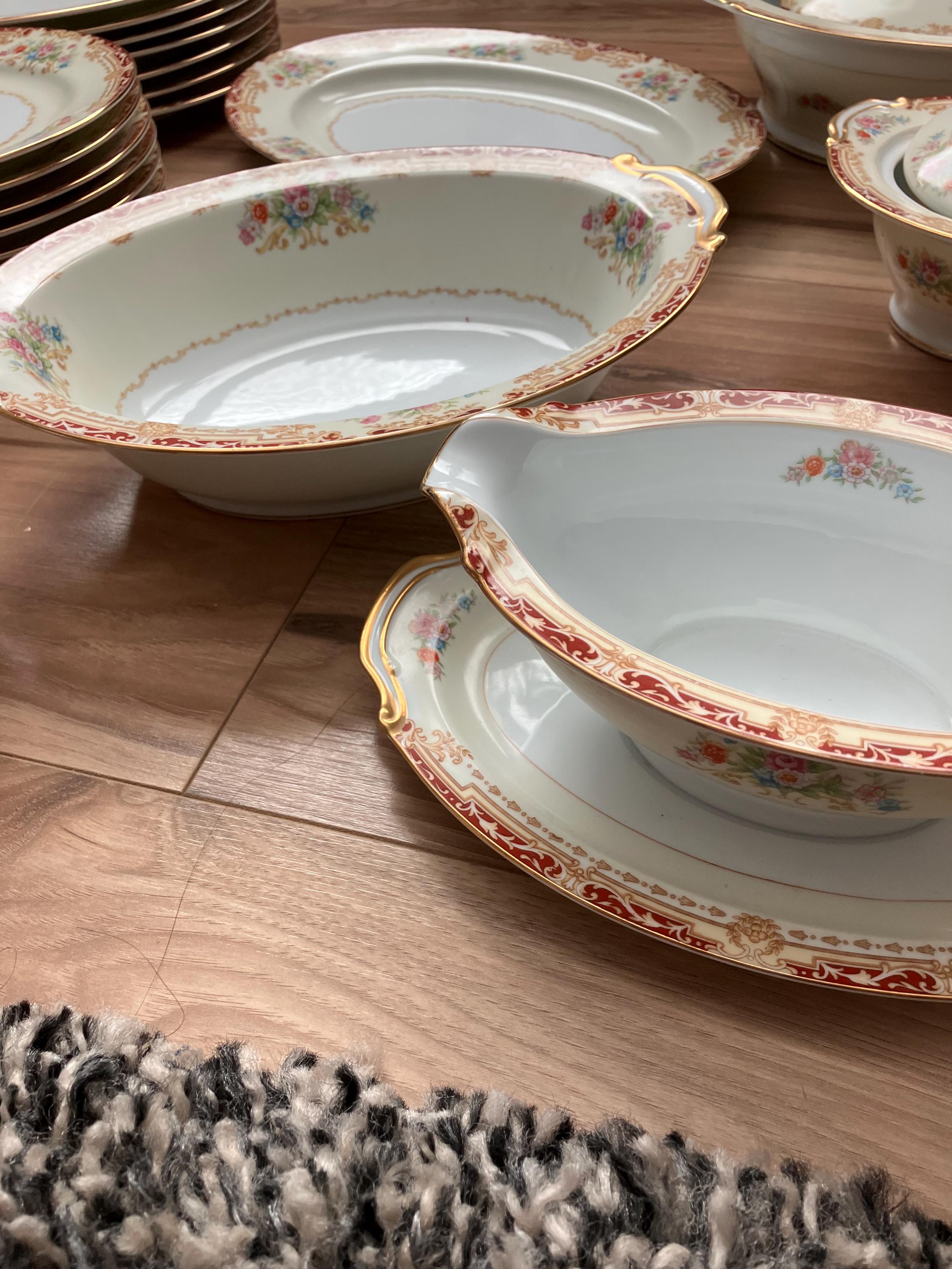 Vtg. Noritake N4314 Bone China Dinner Set. Service for 7. - Etsy