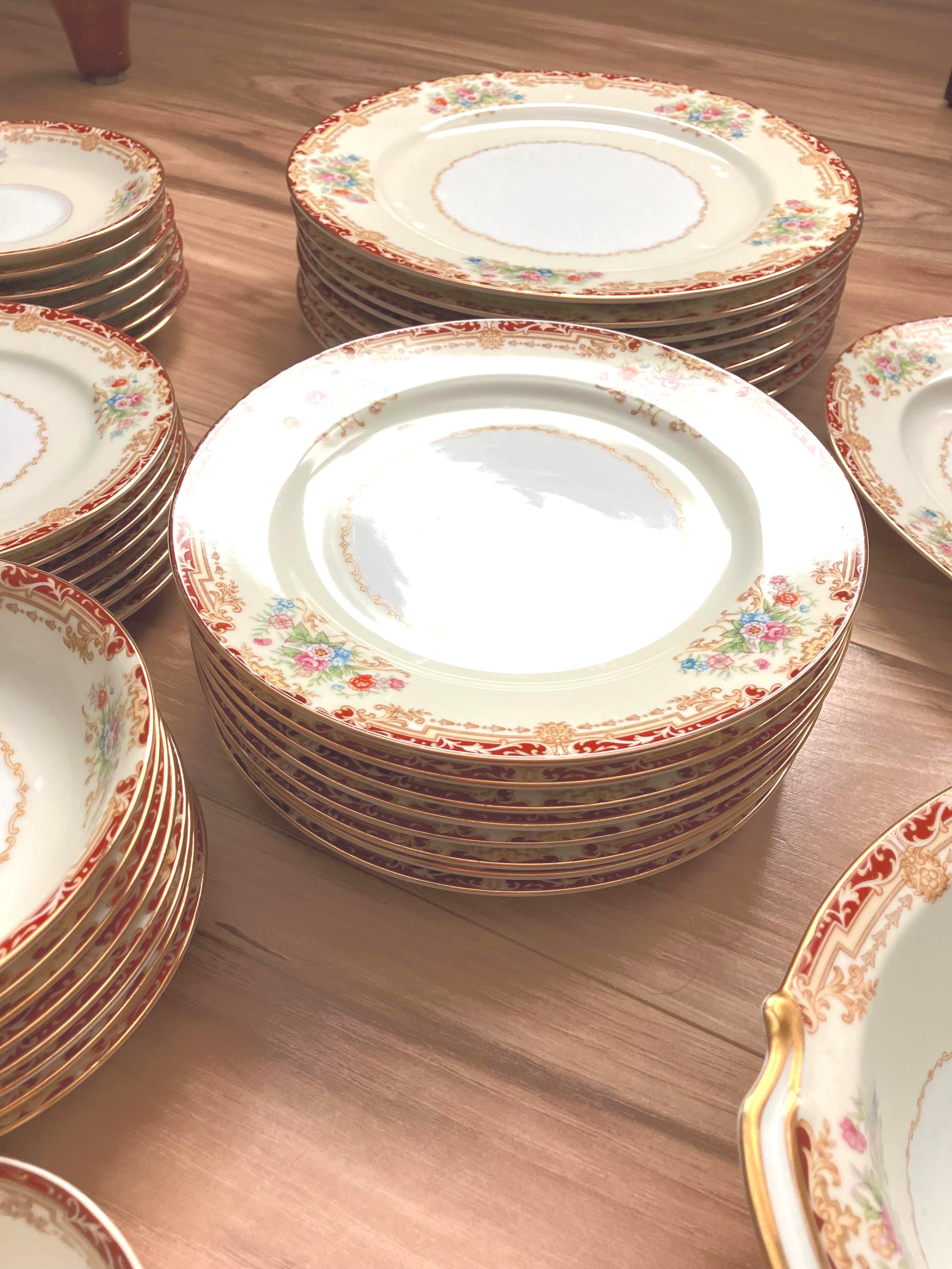 Vtg. Noritake N4314 Bone China Dinner Set. Service for 7. - Etsy