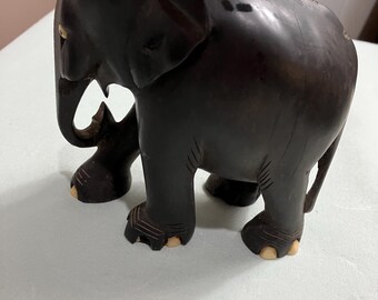 黒い象の彫刻 手彫りの黒い象の置物 - Etsy 日本