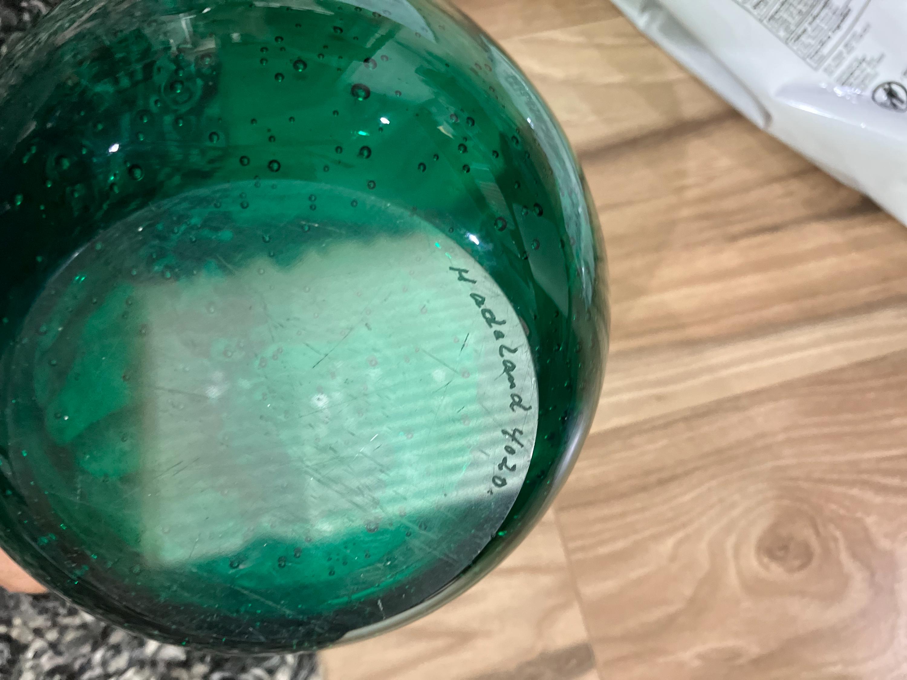 Mid Century Hadeland Glassverk Green Bowl. - Etsy