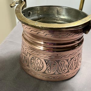 Antique Persian copper cauldron
