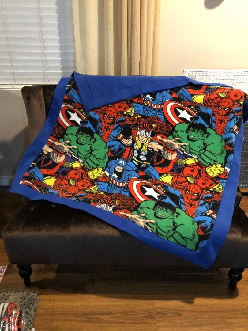 Marvel Comics Gang soft Fleece throw blanket Etsy