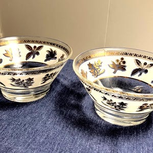 Vintage Libby Starlyte frosted bowls. Set of 2.