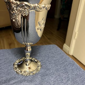 Vintage Wallace silver plated Judaica Kiddush cup