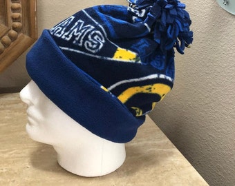 LA football team soft fleece beanie hats