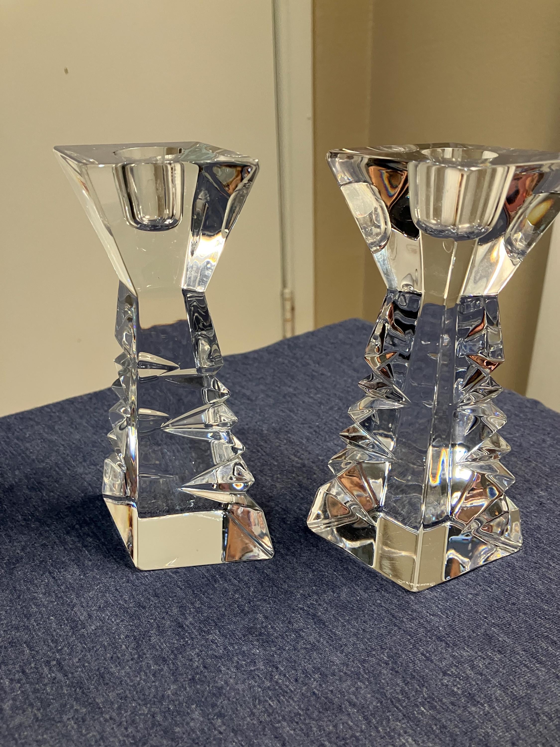 レノックス6インチ鉛クリスタルキャンドルホルダー2個 - Etsy 日本