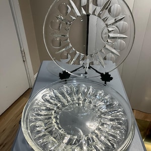 Vintage Princess House Crystal Regency snack plates.  Set of 4.