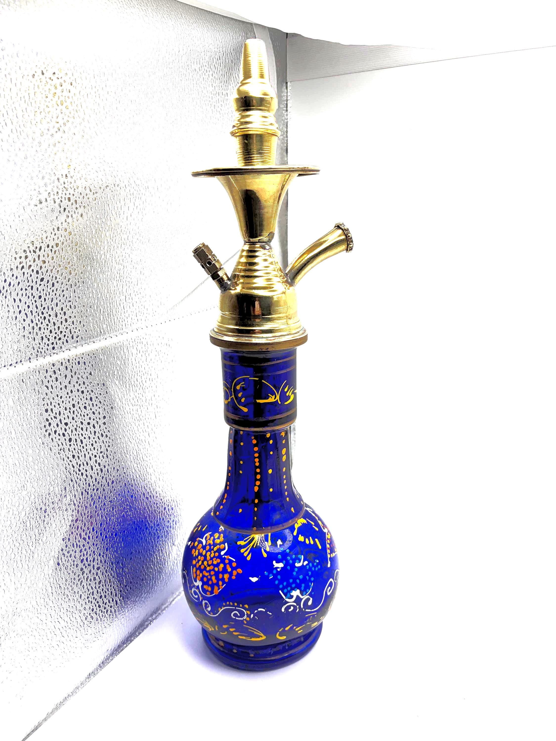 Blue Hookah Glass Vase - Etsy Blue Hookah Glass Vase - Etsy