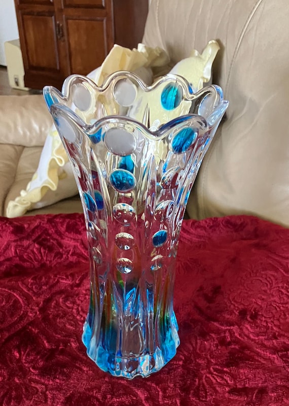 Polka Dots, Blue Clear, and Frosted White Blue, Yellow and Clear